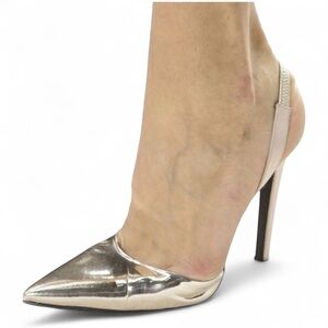 Giambattista Valli hold high heels Leather Slingback Stiletto Heels